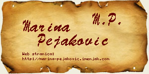 Marina Pejaković vizit kartica
